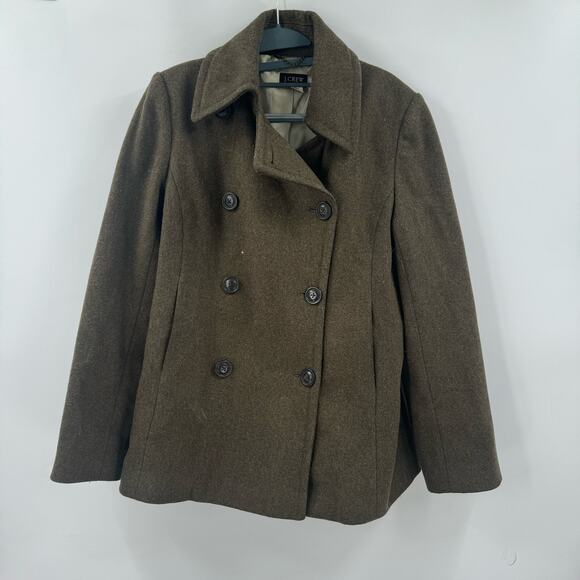 J. Crew Green Wool Peacoat - Picture 1 of 4